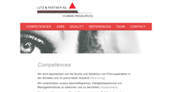 Desktop Screenshot of lutzpartner.ch